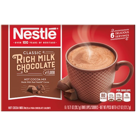 Nestle Nestle Rich Milk Chocolate Cocoa Mix 4.27 oz. Box, PK12 00050000975860